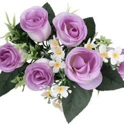 Piquet de boutons de Roses - Fleur artificielle violet blanc < Gifi Sale