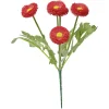Piquet de 5 Chrysanthèmes rouges ouvertes en polyéthylène < Gifi Sale
