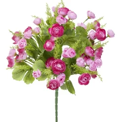 Piquet de minis roses H35 cm rose fushia - Fleur artificielle 12 têtes < Gifi Online