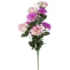 Piquet de rose et oeillet bouquet fleur artificielle 10 têtes Ø25xH52cm < Gifi New