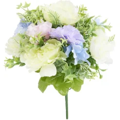 Piquet fleur artificielle pivoine et hortensia Ø33xH37cm < Gifi
