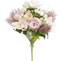 Piquet fleur artificielle rose Ø30xH40cm