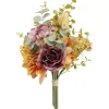 Piquet fleur artificielle Ø18xH36cm jaune et violet