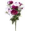 Piquet pivoine H60 cm violet - Fleur artificielle 18 têtes