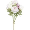 Piquet rose artificielle Ø22xH41cm blanc et violet