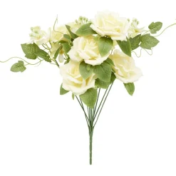 Piquet rose artificielle Ø18xH40cm jaune