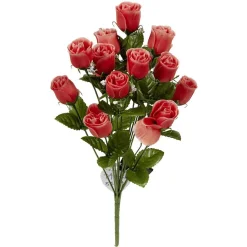 Piquet tulipe+pâquerette H48 cm rouge - Fleur artificielle 14 têtes < Gifi Hot