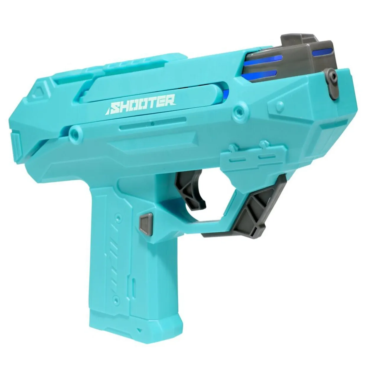 Pistolet à eau électrique lumineux portée 7m (2 modèles bleu ou rouge)
