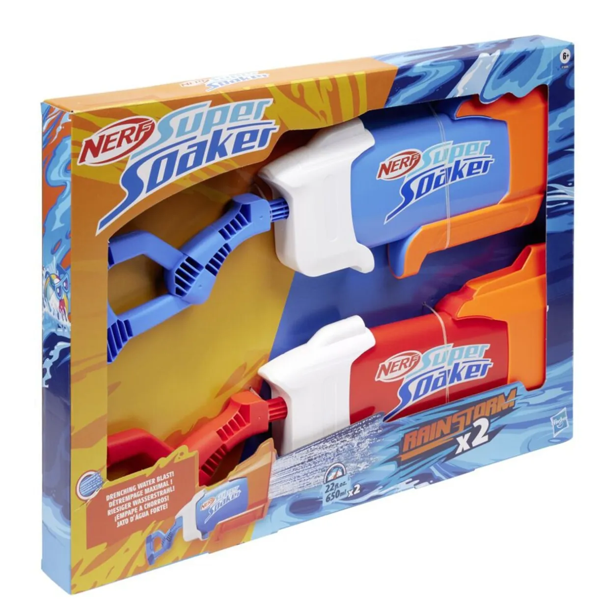 Pistolet à eau 650ml x2 Nerf Super Soaker Rainstorm < Gifi Outlet