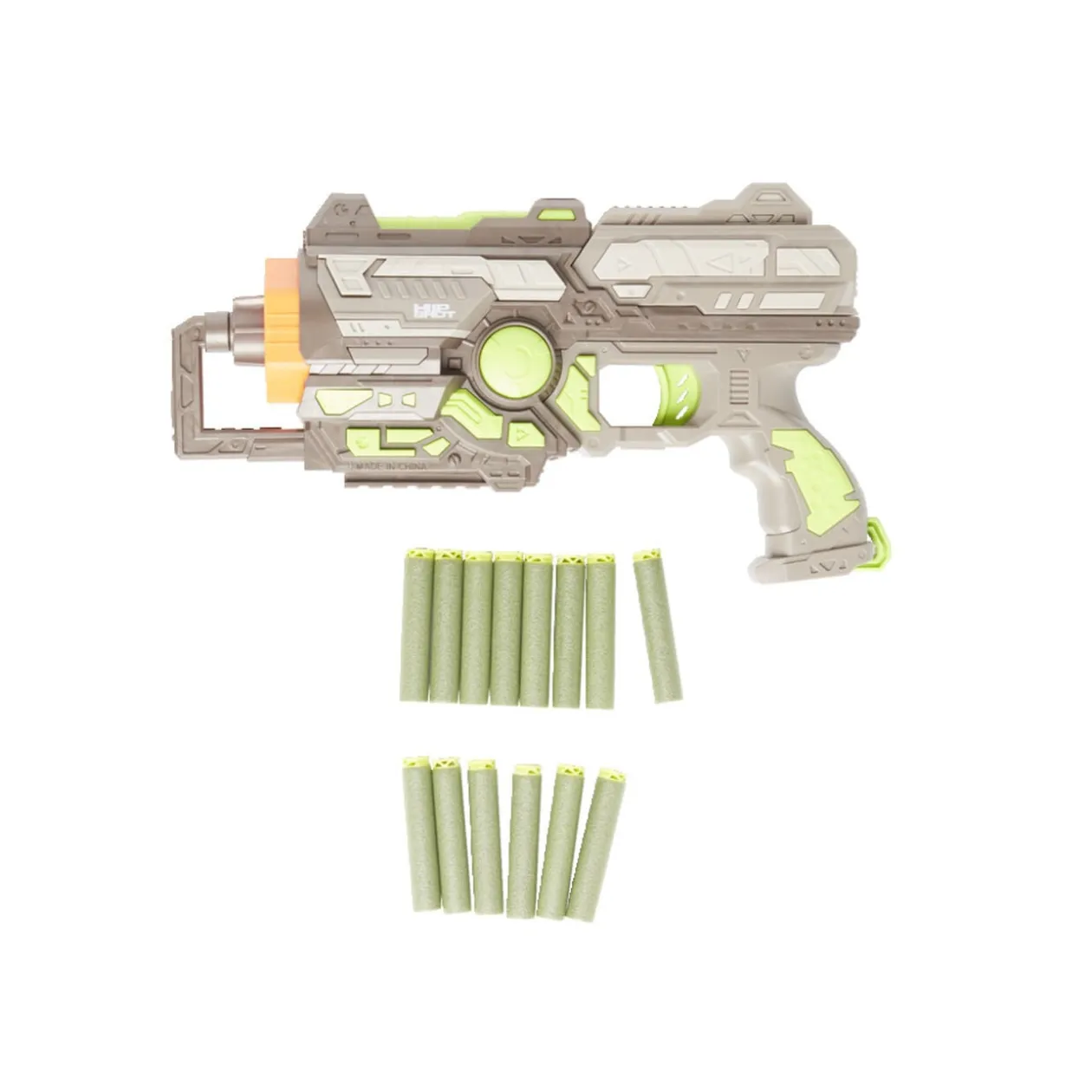 Pistolet rotatif avec 6 flechettes