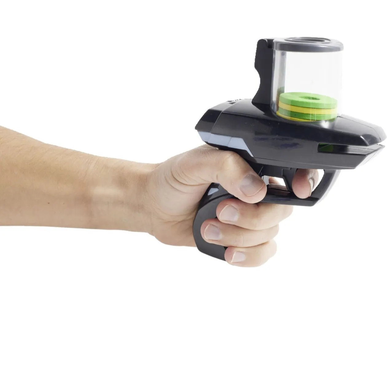 Pistolet tir rapide rondelle mousse x10 avec cible extraterrestre x4
