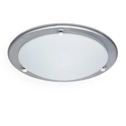 Plafonnier rond en verre blanc Ø30xH6cm < Gifi Best