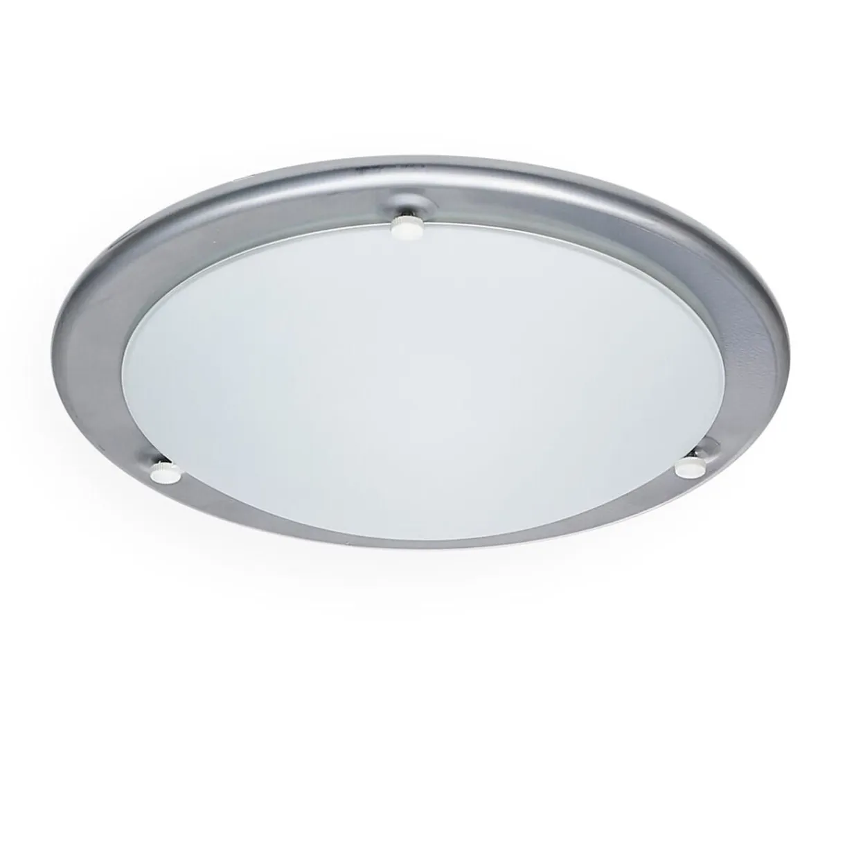 Plafonnier rond en verre blanc Ø30xH6cm < Gifi Best