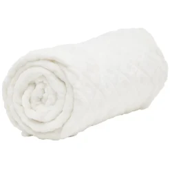 Plaid flanelle 130x160cm blanc