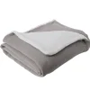 Plaid gaze de coton et sherpa 130x160cm gris < Gifi Sale