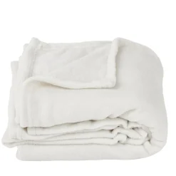 Plaid microfibre 130x160cm blanc < Gifi
