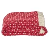 Plaid motif coeur en acrylique beige rouge < Gifi New