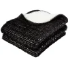 Plaid noir pailleté avec dos sherpa 130x160 cm < Gifi Sale