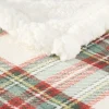 Plaid Noël vintage imprimé tartan polyester L150X120 cm