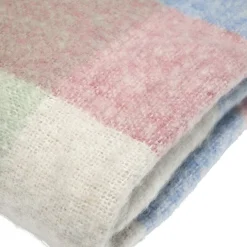 Plaid épais colorblock 130x160cm (2 modèles bleu ou rose) < Gifi Clearance