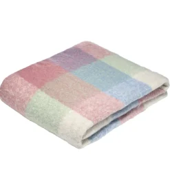 Plaid épais colorblock 130x160cm (2 modèles bleu ou rose) < Gifi Clearance