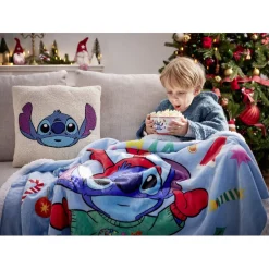 Plaid pilou Noël Disney Stitch 120x150cm < Gifi