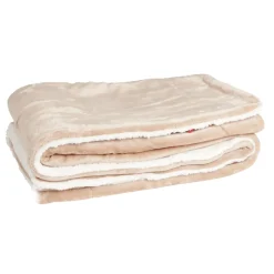 Plaid pilou pilou marron 127x152cm