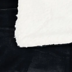 Plaid pilou pilou réversible noir et blanc 127x152cm < Gifi New