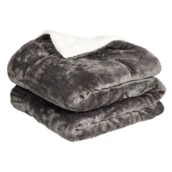 Plaid pilou pilou 127x152cm gris foncé < Gifi Clearance