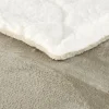 Plaid pilou XL uni L200X180 cm (4 modèles blanc/gris/rouge/beige) < Gifi