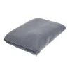 Plaid polaire gris 130x160cm 2en1 avec fermeture pour coussin < Gifi Online