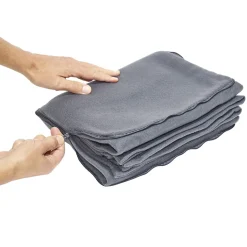 Plaid polaire gris 130x160cm 2en1 avec fermeture pour coussin < Gifi Online
