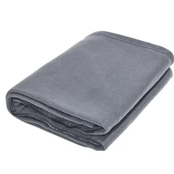 Plaid polaire gris 130x160cm 2en1 avec fermeture pour coussin < Gifi Online
