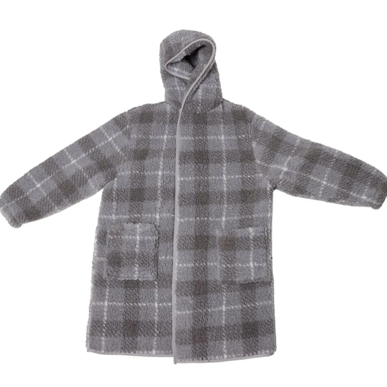 Plaid pull gilet motif carreau 70x80cm (2 modèles)