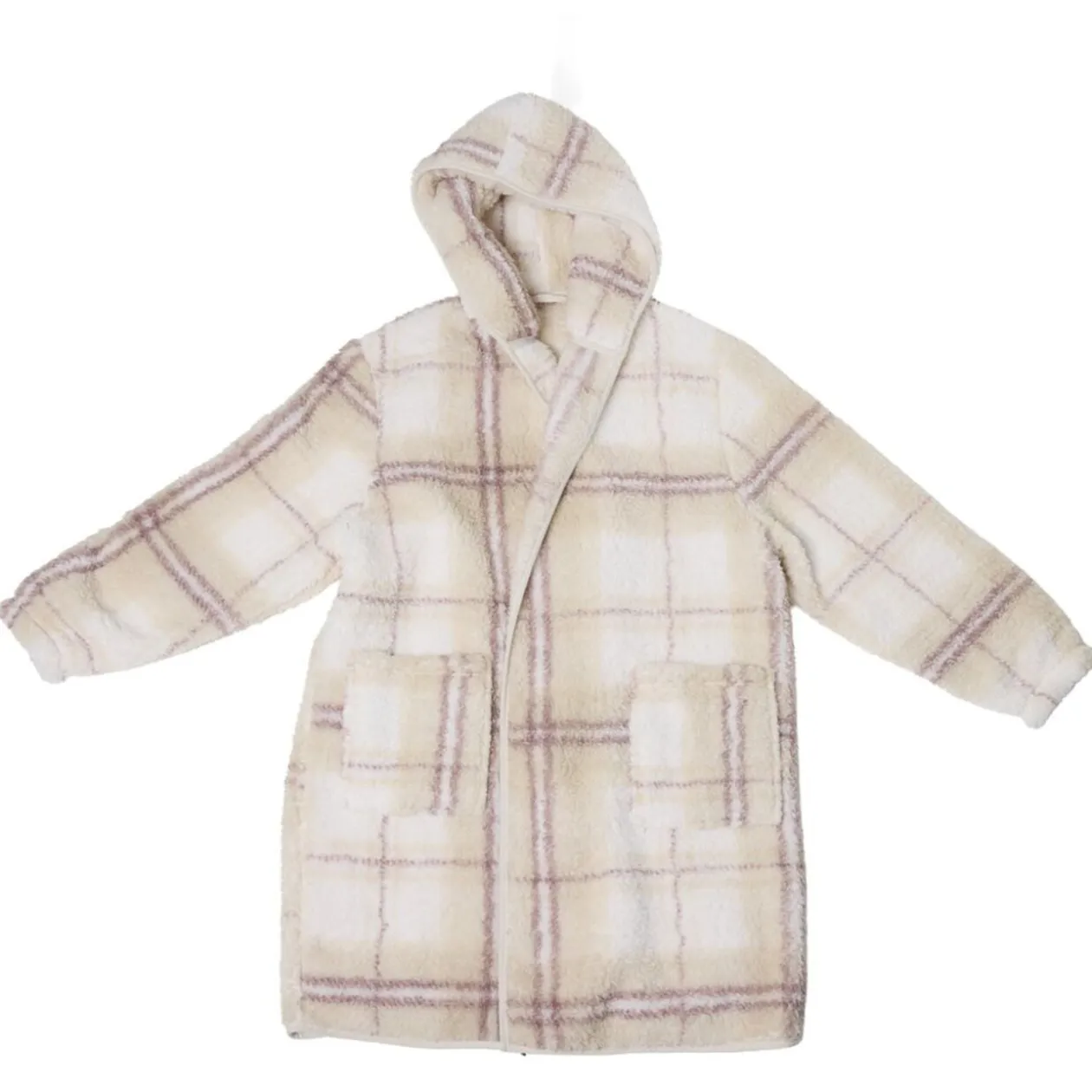 Plaid pull gilet motif carreau 70x80cm (2 modèles)