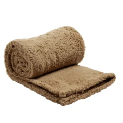 Plaid sherpa brun L130x160cm < Gifi Online
