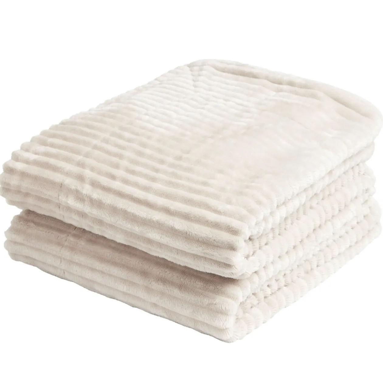 Plaid sherpa flanelle marron 130x160cm