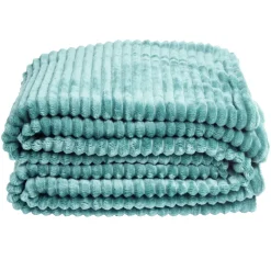 Plaid sherpa flanelle vert 130x160cm < Gifi Online