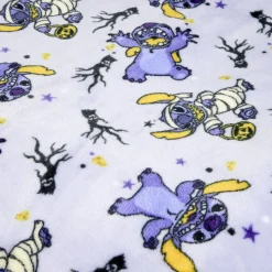 Plaid sherpa Halloween Disney Stitch polyester bleu 120x150cm < Gifi Best