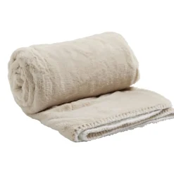 Plaid sherpa pilou pilou gris L130x160cm < Gifi Hot