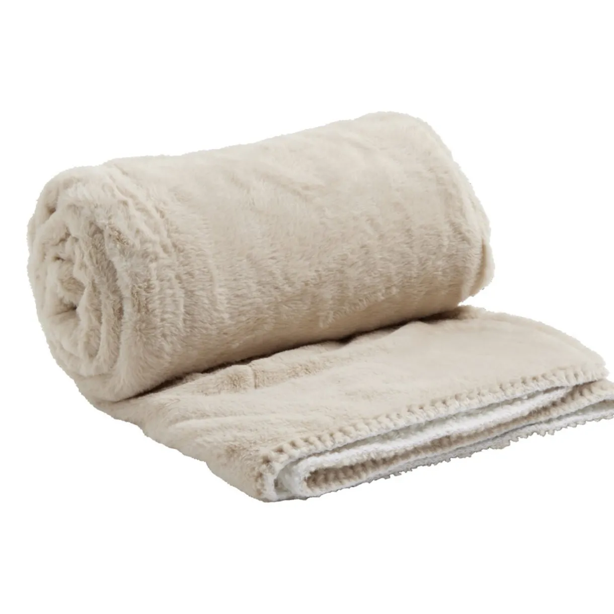 Plaid sherpa pilou pilou gris L130x160cm < Gifi Hot