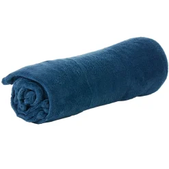 Plaid uni bleu polyester 210 g/m² < Gifi
