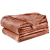 Plaid uni rouge brique terracotta polyester 210 g/m² < Gifi Online