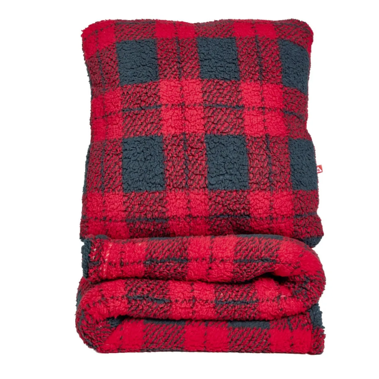 Plaid 130x160cm avec coussin 45x45cm motif tartan - 3 modèles < Gifi Online
