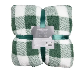 Plaid 130x160cm avec coussin 45x45cm motif tartan - 3 modèles < Gifi Online