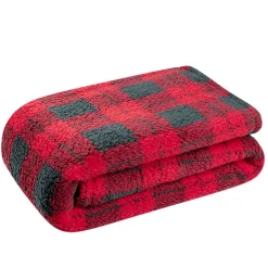 Plaid 130x160cm avec coussin 45x45cm motif tartan - 3 modèles < Gifi Online