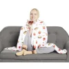 Plaid 130x160cm avec 1 paire de chaussettes fun assortie - 2 modèles