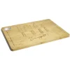Planche à découper bambou avec rigole et récupérateur de jus 38x28x1,5cm < Gifi