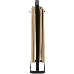 Planche à découper bambou x6 avec support métal noir 15x26cm