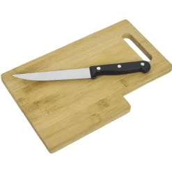 Planche à découper en bambou avec couteau < Gifi Discount